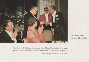 President H.J. Collings presented KALALANG with (...) The Silver Wand"