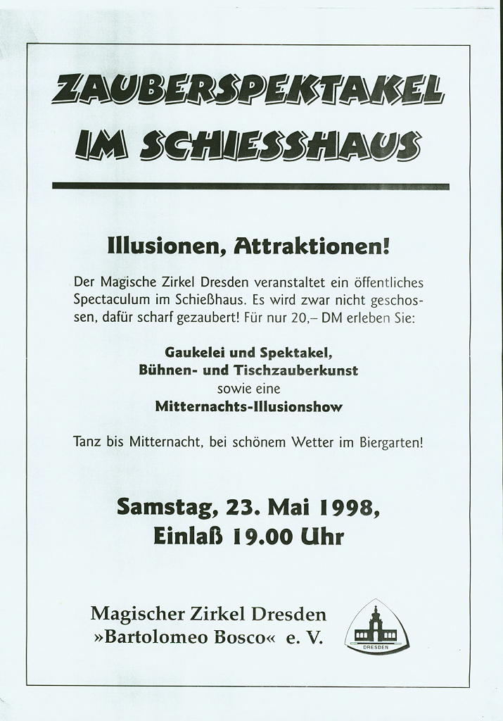 Zauberspektakel im Schiesshaus