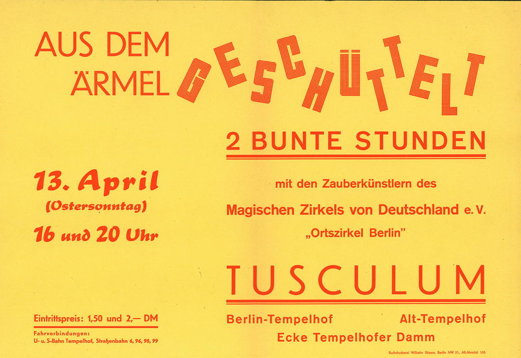 Aus dem Ärmel geschüttelt
