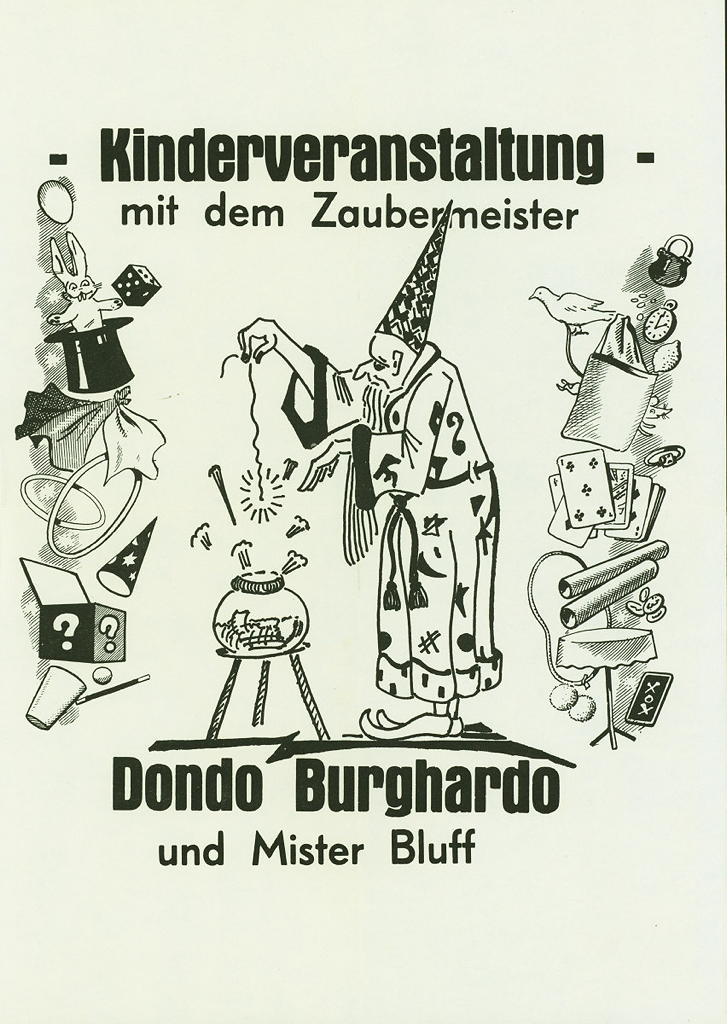 Kinderveranstaltung mit dem Zaubermeister Dondo Burghardo und Mister Bluff