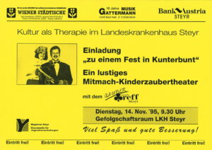 Einladung zu einem Kinderfest in Kunterbunt