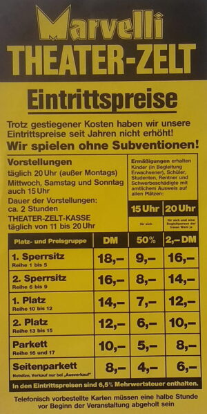Marvelli Theater-Zelt
