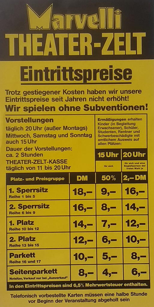 Marvelli Theater-Zelt