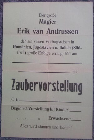 Der große Zauberer Erik van Andrussen ...