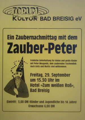 Ein Zaubernachmittag mit dem Zauber-Peter