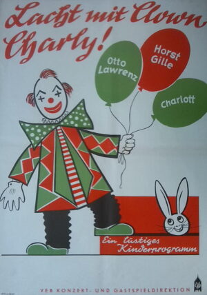 Lacht mit Clown Charly