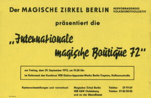 Internationale magische Boutique 1972