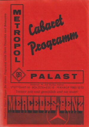 Cabaret Programm