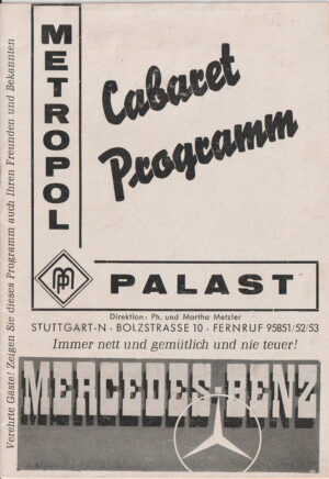 Cabaret Programm