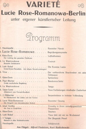 Varieté Lucie Rose-Romanowa-Berlin
