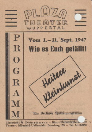 Wie es euch gefällt!