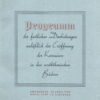 Programm der festlichen Darbietungen anläßlich der Eröffnung der Kursaison in den westböhmischen Bädern